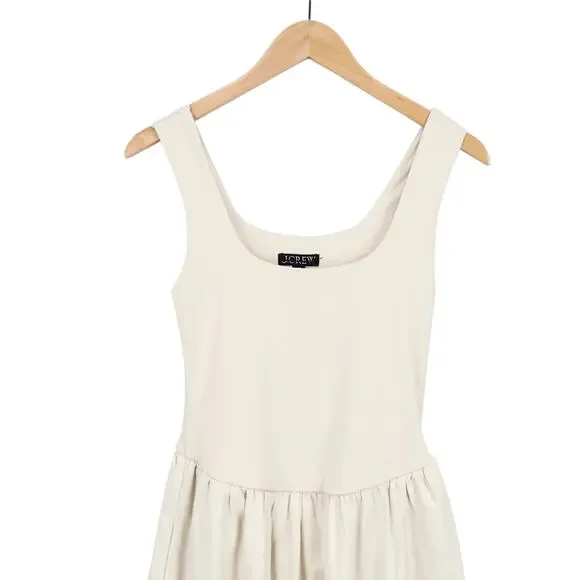 J.Crew Drop Waist Mixy Dress Natural Size XS Tall NWT - Picture 3 of 10